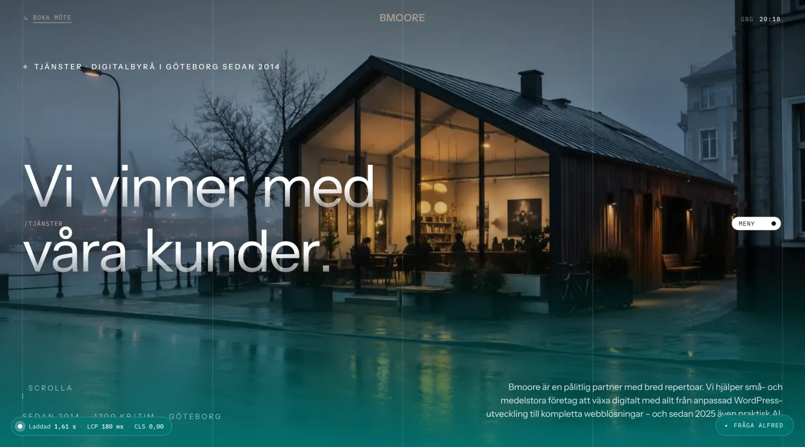 Tjänstesidan på bmoore.se: Vi vinner med våra kunder, digitalbyrå i Göteborg sedan 2014